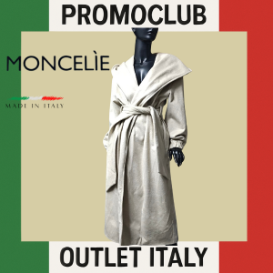 Дълго палто Moncelie, размер S, слонова кост, 52% полиестер, 44% акрил, 4% вълна, Италия